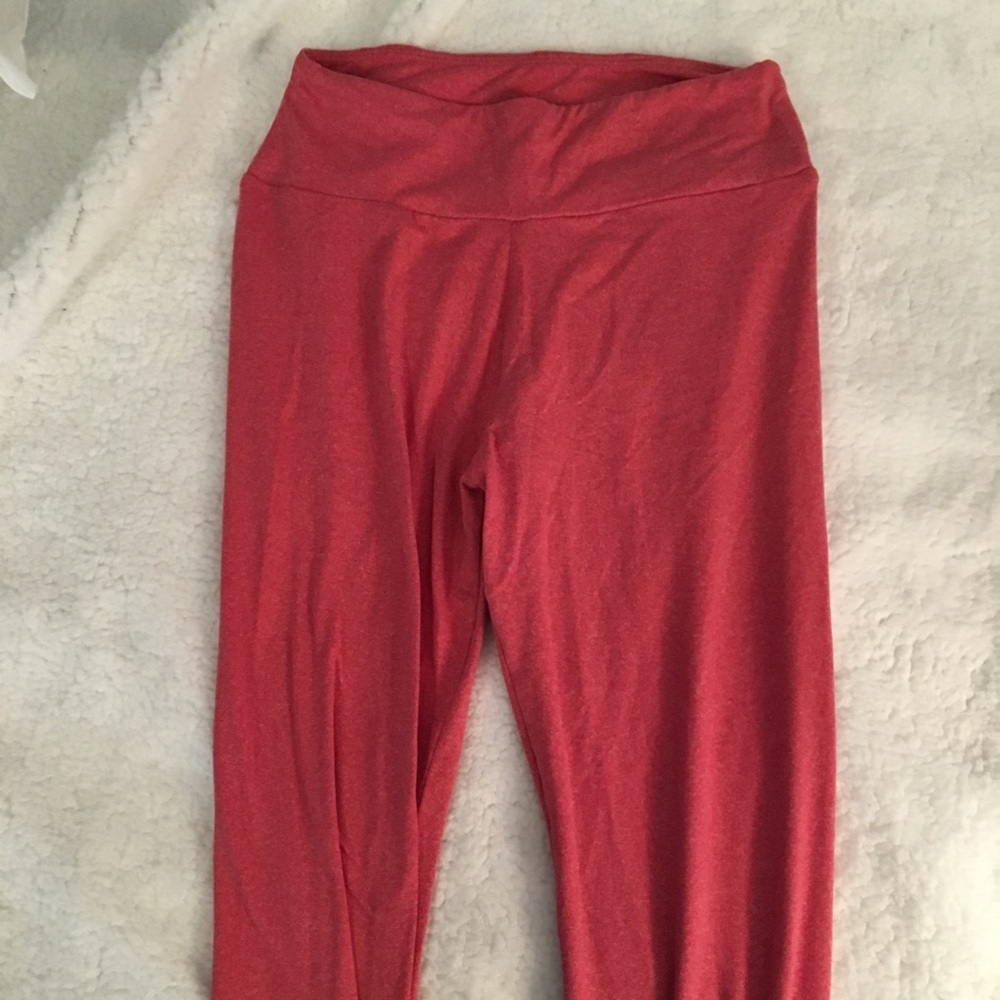 Heathered pink Lularoe One Size OS leggings